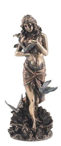 Figura Decorativa Clásica Afrodita. Resina Bronce. 27 x 10 x 9.5 cm.