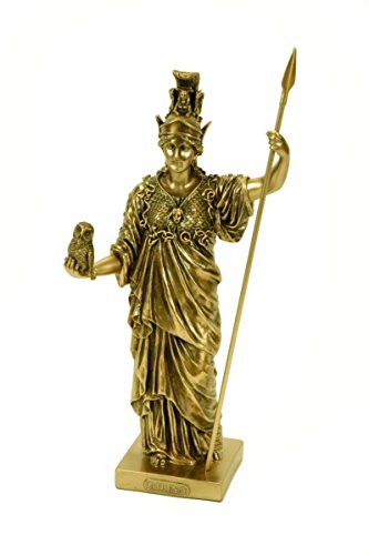 Figura Decorativa Resina "Diosa Atenea". Figuras Mitológicas. 15 x 13 x 33 cm.