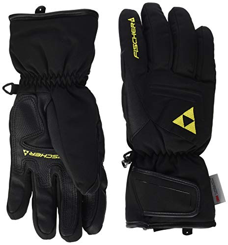 Fischer Sports - Guantes de esquí para Hombre, otoño/Invierno, Hombre, Color Negro, tamaño 7