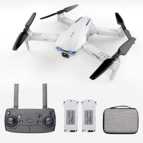GoolRC S162 RC Drone con Cámara GPS Ajustable Gran Angular WiFi Foto de Gesto Vídeo MV FPV RC Quadcopter Sígueme Drone para Adultos (2 Baterías & 1080P)