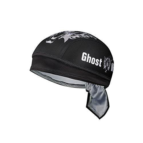 Gorro de ciclismo transpirable con calavera, bandana, para correr, ciclismo, motocicleta, calavera, debajo del casco, para hombres y mujeres, Unisex adulto, ., Lobo fantasma