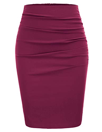 GRACE KARIN Mujer Bodycon Falda para Mujer Falda Lápiz Vintage Falda de Cadera Delgada Tamaño L CL866-4