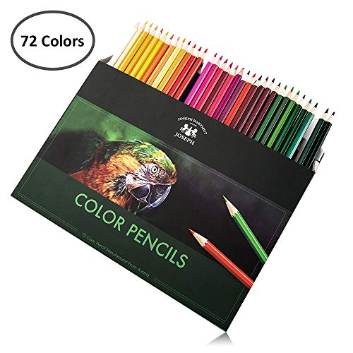 GreenRibbon 72pcs Lápiz de Color Aceitoso 72 Colores Set de Lápices de Colores con Base de Aceite Estuche de Lapices de Colores Profesional Regalo Ideal para Artistas, Adultos y Niños