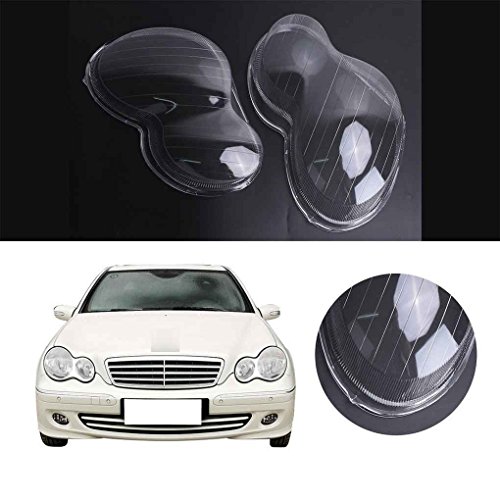 Hotaluyt Para Mercedes Benz W203 Clase C 01-07 1pair Faro Pantalla Shell Lente Izquierda Derecha Ajuste de la Cubierta Accesorios