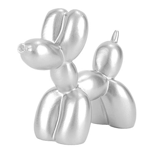 Hztyyier Moda Resina Globo Perro Norte de Estilo Europeo artesanía Escultura Regalos creativos Home Office Decor(Plata)