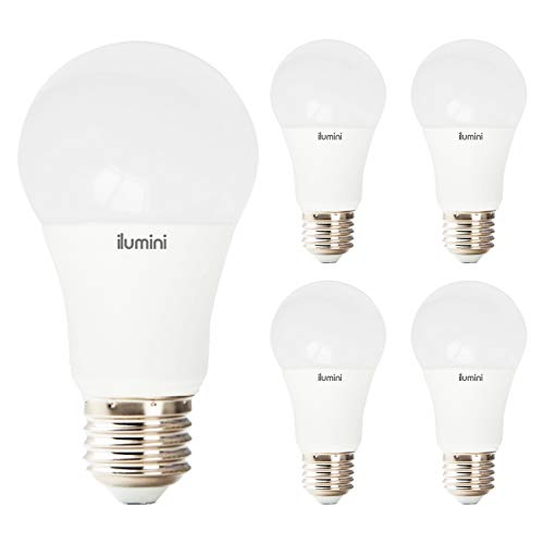 ilumini Bombillas LED A60 Estandár, Casquillo E27,10W equivalente a 70w, 3000K Luz Cálida, 950 Lúmenes [Clase de eficiencia energética A+] PACK DE 5