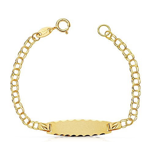 Iyé Biyé Jewels Esclava bebé Oro niña niño Oro Amarillo 18k 11,5cm eslabones Tipo húngara GRABACIÓN INCLUIDA.