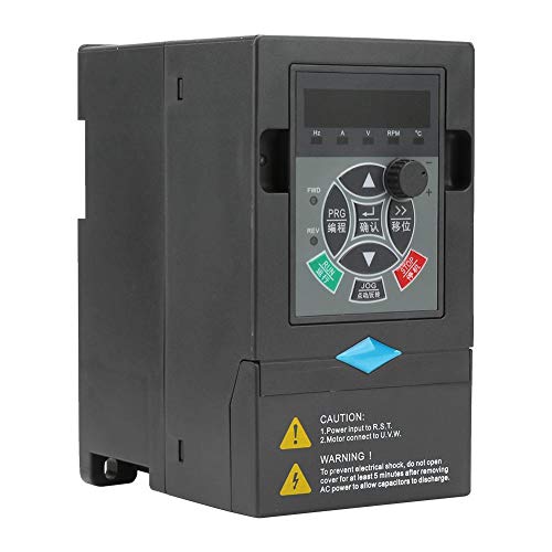 Jadpes Inversor Variable, 220V 1.5KW Universal VFD Variador de frecuencia Variable 1 Entrada 3 Fase Salida Convertidor inversor con Pantalla Digital para Motores Mezcladores Máquina CNC