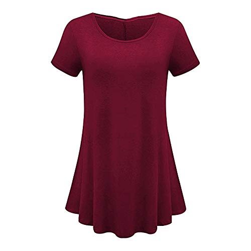 JCZX Primavera OtoñO Nueva Falda Corta Simple Cuello Redondo para Mujer Vestido De Talla Grande