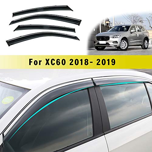 Jiahe per Vol Vo XC60 2018 2019 4PCS Deflectores De Viento Aire Protector De Lluvia Performance Deflectores Derivabrisas Delanterosde Ajuste Externo