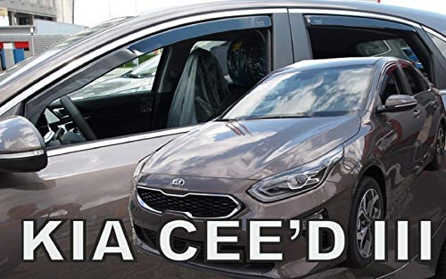 J&J AUTOMOTIVE Derivabrisas para Kia Ceed HTB 5 puerta 2018-2020 4 piezas