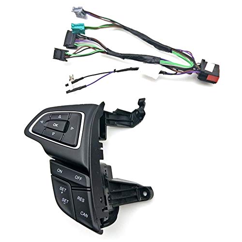 JJZXZQ Compatible con Ford Focus Mk3 2015-2017 Kuga 2017 Interruptor de Control de Velocidad, Botón multifunción Botón de Audio Bluetooth