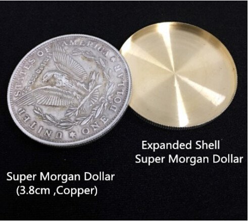 Juego de Monedas Morgan Super Morgan Dollar + Copper Morgan, Trucos de Magia, Monedas, Accesorios, Accesorios, aparición / desaparición, ilusión