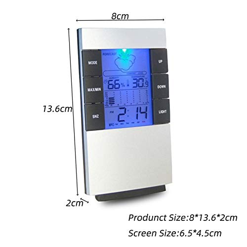 JZUO Relojes Despertadores Espejo Digital Pantalla Led Despertador Reloj De Escritorio Multifunción Reloj De Temperatura Calendario USB/AAA Alimentado por Astilla Electrónica