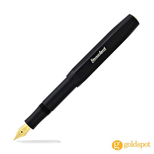 Kaweco Classic Sport - Pluma estilográfica (grosor de 0,9 mm), color negro