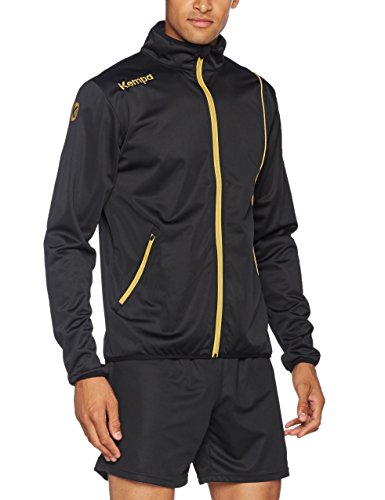 Kempa Curve Classic Cazadora de Entrenamiento, Hombre, Negro/Dorado, 116