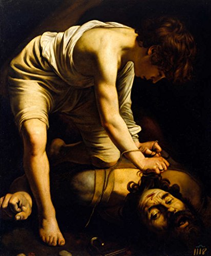 Kunst für Alle Impresión artística/Póster: Michelangelo Merisi da Caravaggio David Victorious Over Goliath c 1600" - Impresión, Foto, póster artístico, 75x90 cm