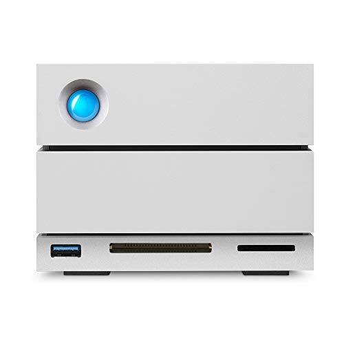 LaCie 2big Dock, RAID, 8 TB, Disco duro RAID externo HDD, para Mac y PC, redundancia de datos, Thunderbolt 3, USB-C, USB 3.0, suscripción de 1 mes a Adobe CC, recuperación de datos (STGB8000400)