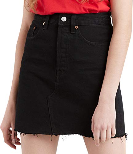 Levi's HR Decon Iconic BF Skirt Falda, Negro (Left Behind 0008), Talla única (Talla del Fabricante: 27) para Mujer