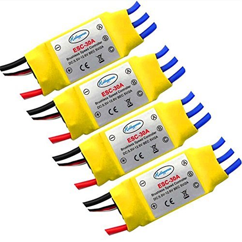 LHI 30a Brushless Regler ESC Multicopter Kk Quadrocopter (Packung mit 4 Stück) (Black)（） (Yellow)