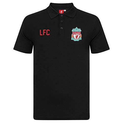 Liverpool FC - Polo oficial para hombre - Con el escudo del club - Negro - 3XL