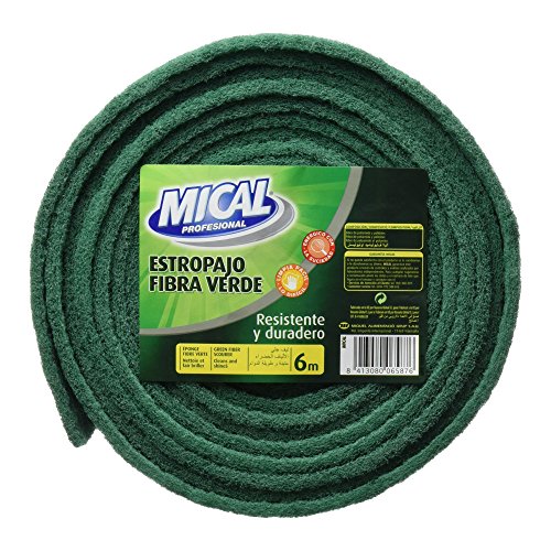 Mical - Rollo Estropajo Fibra Verde, 6 m