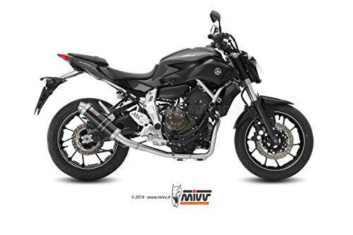 Mivv Y.045.LXB YAMAHA MT-07 2014 > ESCAPE COMPLETO 2X1 GP STEEL BLACK