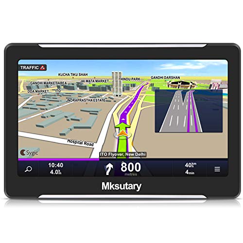Mksutary GPS de Coche, Navigation Pantalla 7" Navegador GPS para coche, Gratis de Mapa de Europa Toda la Vida