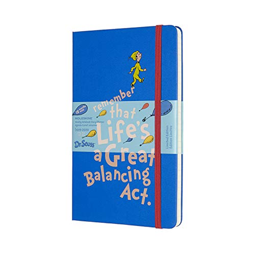 Moleskine - Agenda Semanal de 18 Meses Dr. Seuss Edición Limitada, Color Azul, Agenda Escolar 2019/2020 con Tapa Dura y Cierre Elástico, Tamaño Grande ... cm, 208 Páginas (AGENDA 18 MOIS EDT LIMITEE)