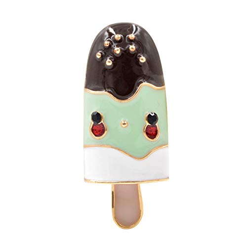 Nacklcema  Estilo De Verano Nuevos Broches De Helado Para Mujeres Lindo Pequeño Diminuto Moda Broche Niños Pin Joyería Esmalte Buen Regalo, Verde