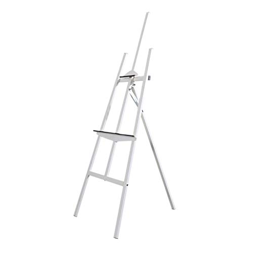 Nai-tripod Zhou Estudio Metal Caballete, Estudiante al Aire Libre Que bosqueja la Pintura al óleo portátil Caballete, Pinturas Decorativas Plegable Forjado Soporte de Hierro YAN (Color : White)