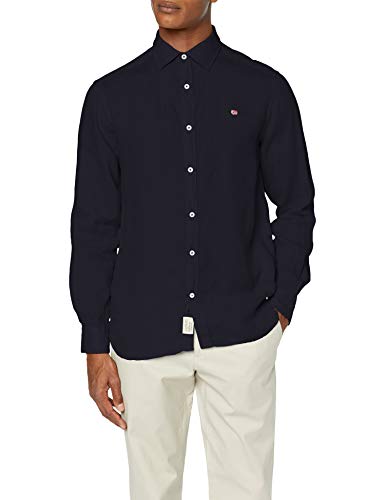 Napapijri Gervas 2 Camisa, Azul (BLU Marine 176), 44 (Talla del Fabricante: Large) para Hombre