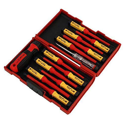 Neilsen VDE SCREWDRIVER SET INSULATED 1000V SECURITY FLAT PH PZ STAR CHANGE ROBUST CASE