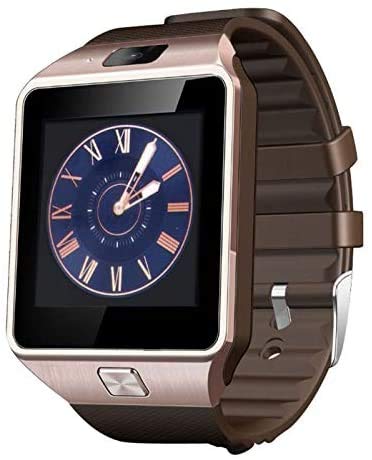 NO BRAND DZ09 Bluetooth Smart Watch 2G SIM Llamada telefónica con cámara Pantalla táctil Relojes de Pulsera para teléfonos Android iOS Oro