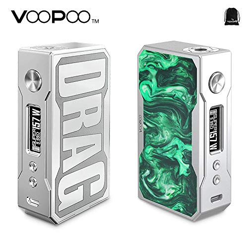 Original VOOPOO DRAG 157W TC Box MOD Cigarrillo electrónico Vape Mod con GENE Chip actualizable Firmware No nicotina, No E Líquido sin batería (Resina Jade)