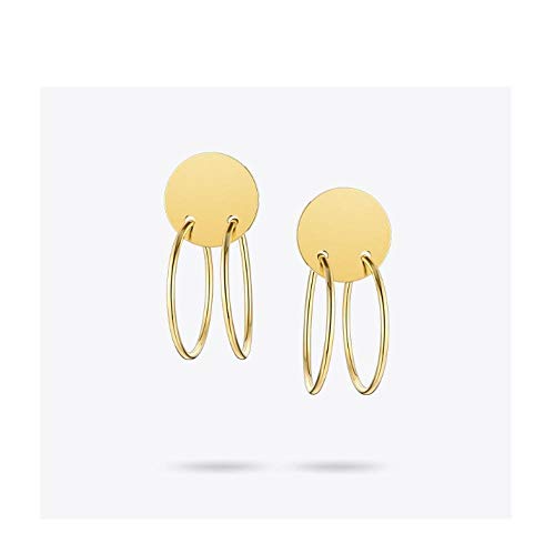 Pendientes colgantes Pendientes de color dorado Pendientes grandes para mujer Pendiente largo Pendiente de joyería Envío gratis Envío gratis