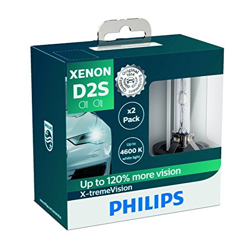 Philips 85122Xv2S Faros Delanteros de Xenón con Bombilla X-Tremevision D2S, Pack 2 Unidades