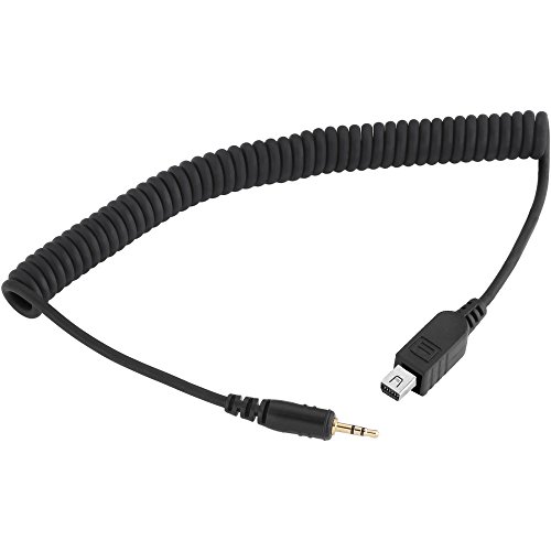 PHOLSY 2,5 mm-O6/UC1 Cable de Conexión Disparador/Cable en Espiral Estirable/para Disparadores Inalámbricos (Inalámbrico Temporizador) y Olympus Cámaras Digitales 2,5mm-UC1 2,5-UC1