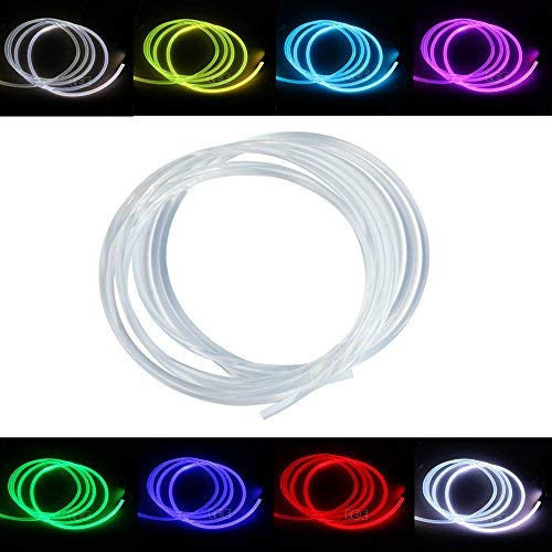 PMMA - Cable de fibra óptica para iluminación de fibra óptica, con iluminación lateral brillante para decoración y iluminación de alta luminosidad, 3 mm x 5 m