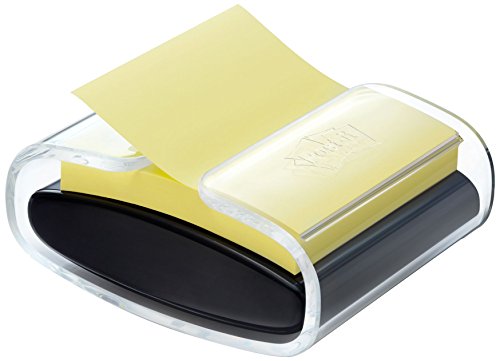 Post-It PRO-B-1SSCY-R330 - Dispensador de notas, diseño Clásico, con 1 paquete de notas, color negro/ transparente