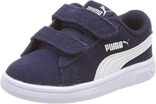 PUMA Smash V2 SD V INF, Zapatillas Unisex niños, Azul (Peacoat White), 24 EU