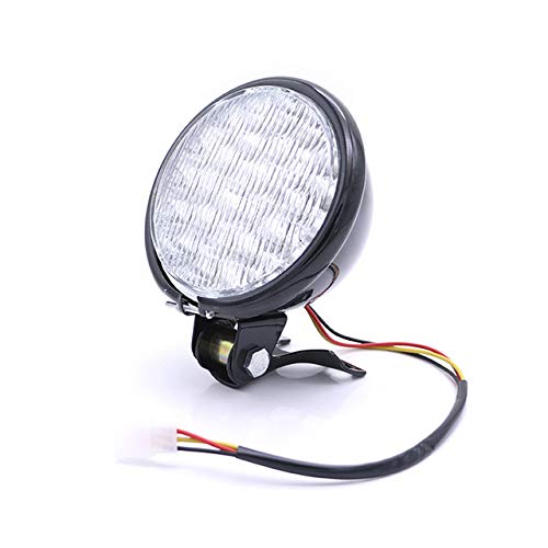 QOHFLD - Juego de soporte universal para faros delanteros de motocicleta, 30 LED, para Harley Honda Cruiser Cafe Racer Bobber, Estilo 1