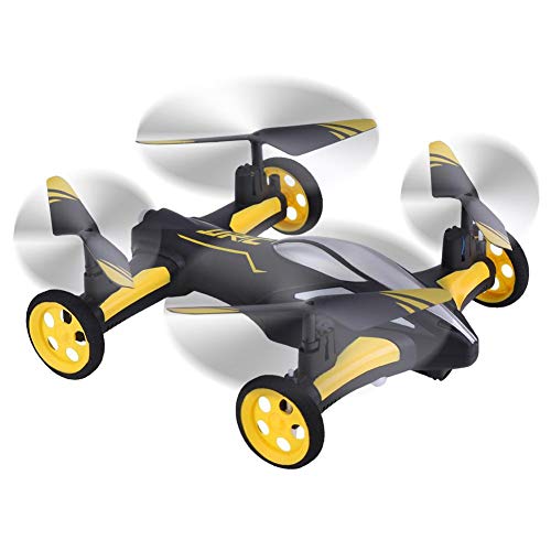 RC Drone Quadcopter, Air-Ground Flying Coche 2.4GHz Control Remoto Juguete(Amarillo)
