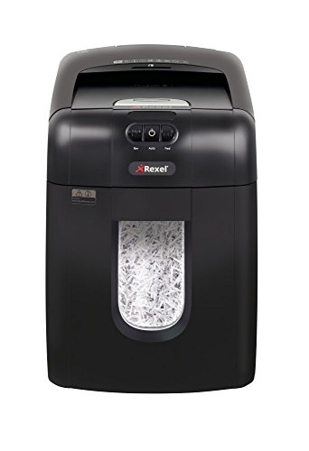 Rexel 2102559CHA Auto+ 130X - Destructora, corte confeti, papelera de 26 l, color negro [Enchufe Suizo]