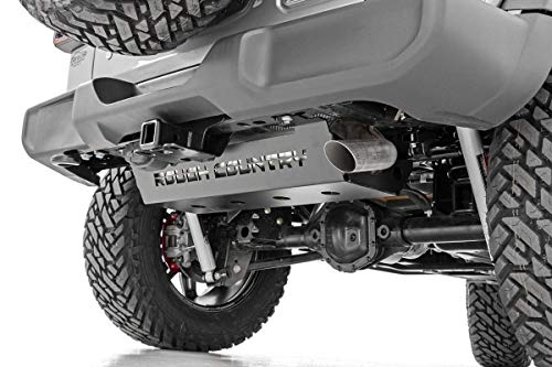 Rough Country Skid Plate Silenciador (compatible con Jeep Wrangler JL) 2018-2020 | Armadura de escape | 10599