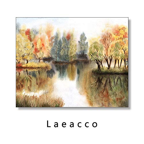 RTCKF Art Lake Landscape Home Decor Wall Art Nordic Canvas Painting guirnaldas para la decoración del hogar Adornos decoración del hogar decoración del hogar Pared del hogar A4 60x80cm