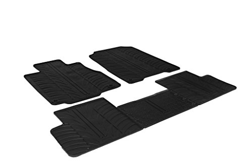 Rubber Car Mats GL 0306 Alfombrillas de Goma para Coche, Color Negro