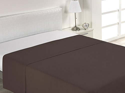 SABANALIA - Sábanas Encimeras Combina (Disponible en Varios tamaños) - Cama 150, Chocolate