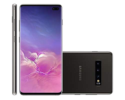 SAMSUNG Galaxy S10 + Plus + 128 GB 8 GB de RAM SM-G975F / DS Dual Sim 6.4" LTE Smartphone Desbloqueado de fábrica Modelo Internacional (Prisma Negro)