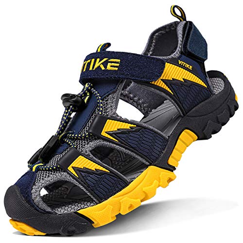 Sandalias para niño Sandalias Deportivas Zapatillas de Trekking y Senderismo Unisex Niños(B Azul,35 EU)